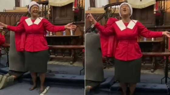 Woman's passionate performance during church service goes Twitter viral and stirs Mzansi to feel the Holy Spirit