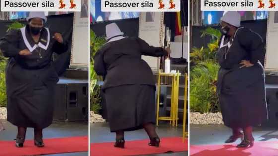 Video of gogo grooving at church has Mzansi peeps entertained: “Khuphuka girl”