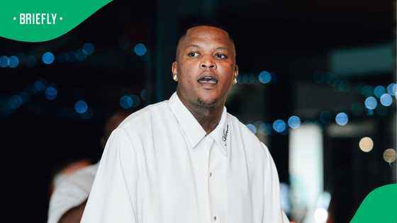 Oscar Mbo shows off R20k shoes, Fans question if they’re worth it