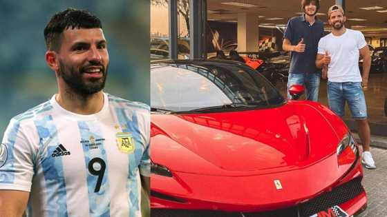 Barcelona Forward Sergio Aguero splashes out on Stunning new electric Ferrari SF90 Stradale