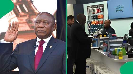 "Did he have his Clicks card?": Mzansi peeps ask after President Ramaphosa was spotted at Clicks