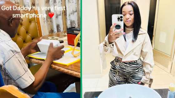 Daughter buys dad first smartphone, TikTok video going viral: "I love seeing my parents happy"