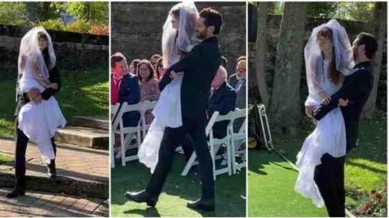 Groom warms hearts after carrying his lovely bride’s disabled twin sister in sweet video