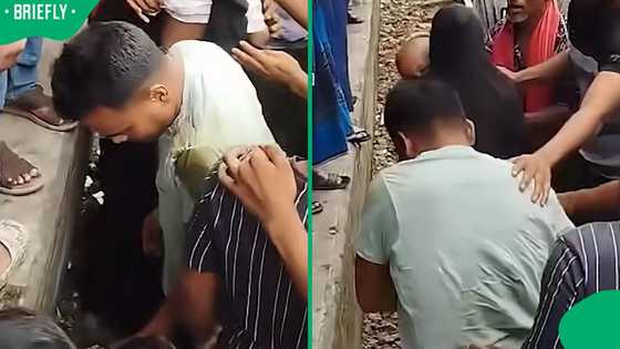 Bangladesh TikTok video shows father shield baby under moving train at Bhairab Railway Station
