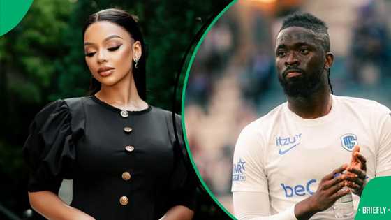 Mihlali Ndamase allegedly dating Dubai-based Nigerian footballer Toluwalase Arokodare
