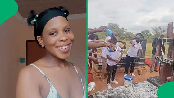 "Things we never thought existed": People douse tombstone with beer while cheering, SA astonished