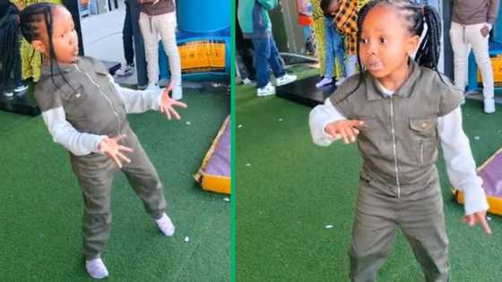 Little girl channels Konka vibe at kiddie's playground birthday party, lit dance moves leave Mzansi amazed