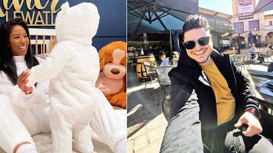 Pearl Modiadie jokes that she'll be Lee Roy Wright's baby momma