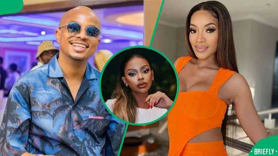Mihlali Ndamase's ex-boyfriend Leeroy Sidambe and wife Mary Jane reunite