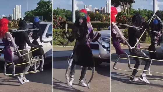 Man's bizarre dancing talent with realistic puppets leaves Mzansi wowed as hilarious street performance goes viral