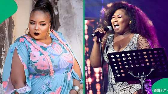 Emotional video of Rethabile Khumalo weeping uncontrollably at mother Winnie's burial moves fans