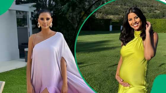 Former Miss SA Tamaryn Green shares a sneak peek of her lavish pink and white-themed baby shower