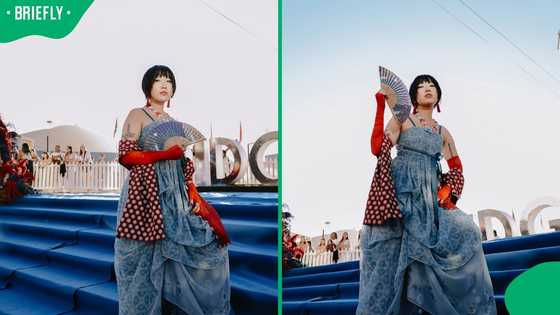 Bridgerton African premier Sees Korean Influencer Turn Heads with Asian & Mzansi inspired outfit