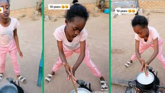 Video of a 10-year-old cooking pap in 3-legged pot wows South Africans