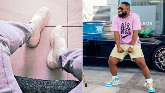 Cassper Nyovest claps back at sneaker criticism again: "He's looking for clout"