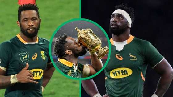 RWC: Lady tries to kiss Springbok Siya Kolisi on his lips during the Trophy Tour, SA disgusted