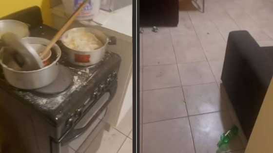 TikTok video shows University student dealing with party clean up after roomie took off to boyfriend's