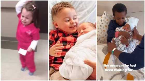 3 Memorable reactions of kids when they saw their newborn siblings, 1 cried in the hospital
