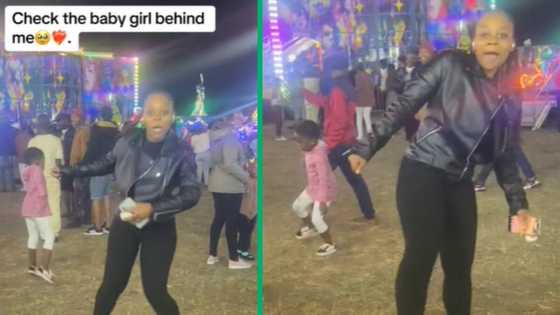 Adorable little girl randomly joins woman dancing to amapiano, TikTok video has Mzansi vibing