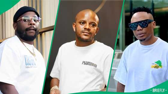 Fans troll DJ Maphorisa, DJ Tira and Kabza De Small's hilarious group studio session