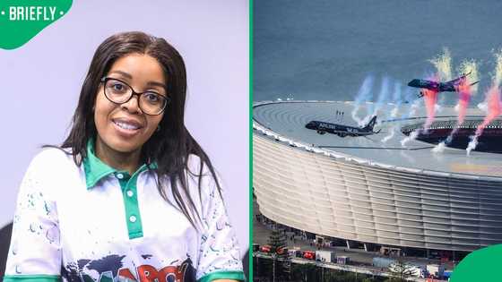 Jacinta Ngobese-Zuma Celebrates Being South African after Airlink flyover during Springboks game