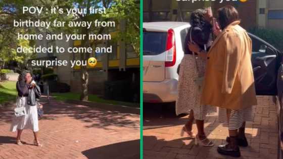 Mzansi woman rendered to tears as her mom surprises her on 18th birthday: “My 1st time far from home”