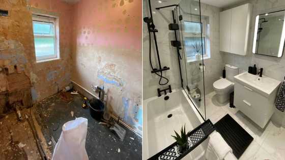"This is sexy as hell": Son guts old bathroom to construct a gorgeous new one for his lucky mother
