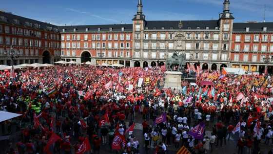 Thousands rally in Spanish capital for pay hikes as costs soar