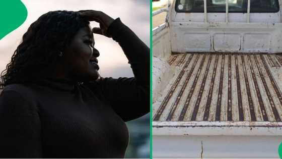 Mzansi chuckles over weighty woman spiritedly trying to get into back of truck: "Yena, she's eager"