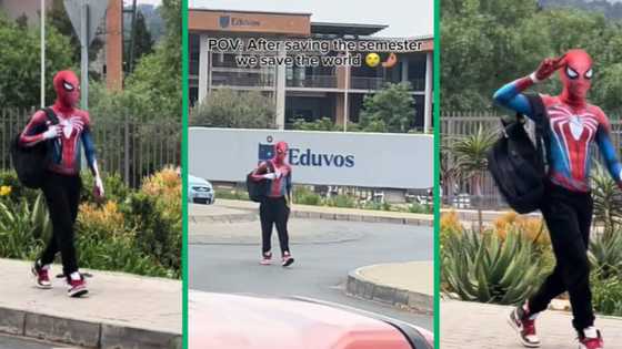 Spider-Man takes on campus: Hilarious TikTok video sparks laughter across Mzansi