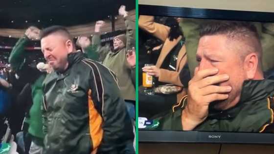 Springboks fan breaks down in tears at Stade de France, viral video leaves SA amused