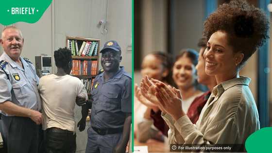 Limpopo Provincial Commissioner Jan Scheepers helps arrest an undocumented foreigner