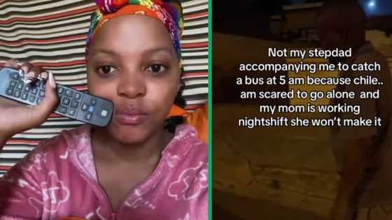 Supportive stepdad walks daughter to bus early in the morning to make her feel safe in sweet TikTok