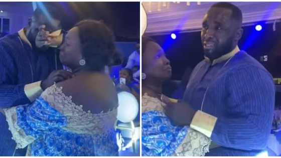 Real mummy's boy: Reactions as groom cries like a baby in video at wedding during mum son dance