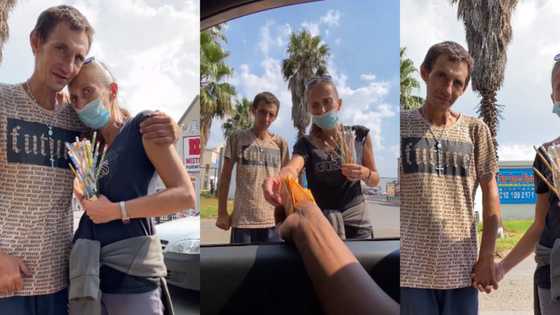 Homeless lady humbled as BI Phakathi offers to help "change her life"