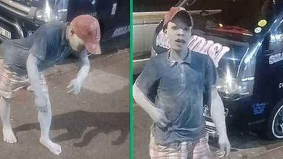 Durban mime breaks character in TikTok video after man pushes his buttons mid-performance, Mzansi in stitches