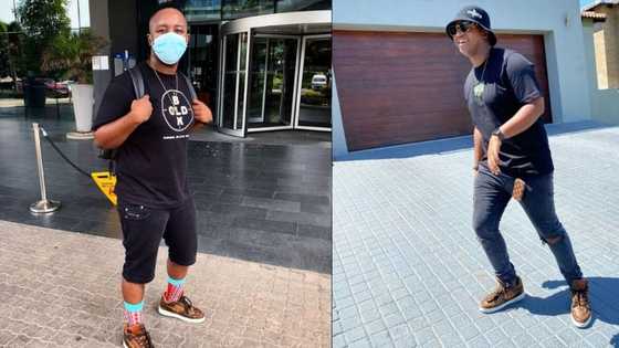 Shimza donates 400 pairs of school shoes to pupils in his community