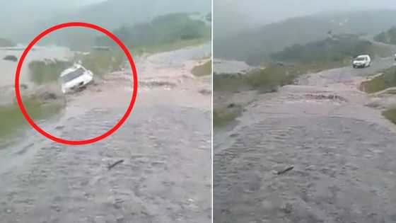 Yoh! Bakkie driver “trying to be Vin Diesel” attempts to cross flooded road in storm
