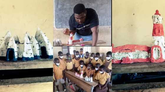 Teacher uses clay to model tourist sites for pupils unable to afford trip to see them