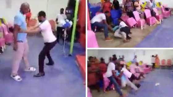 Video of man getting tackle during church leaves people of Mzansi with questions: “When you fail to faint”