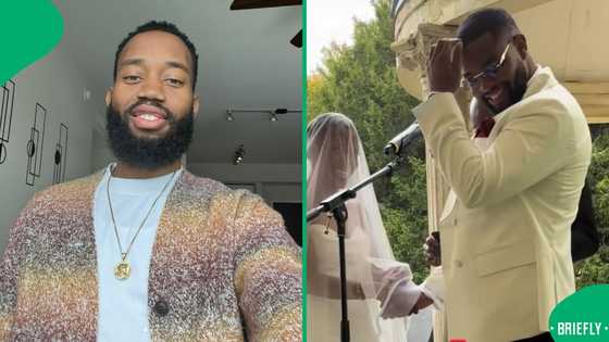 "She's so valid": Bride humorously skips 'For poorer' during wedding vows, SA entertained