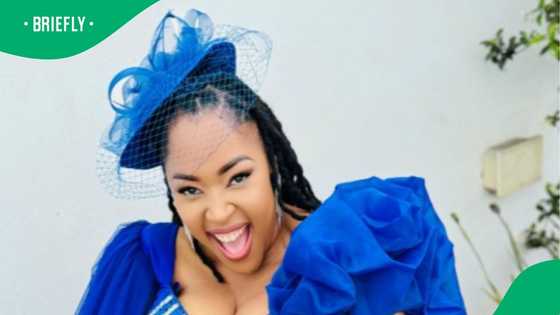 Pinky Ntshangase's makoti duties with baby on back for 26 family members in TikTok video splits Mzansi