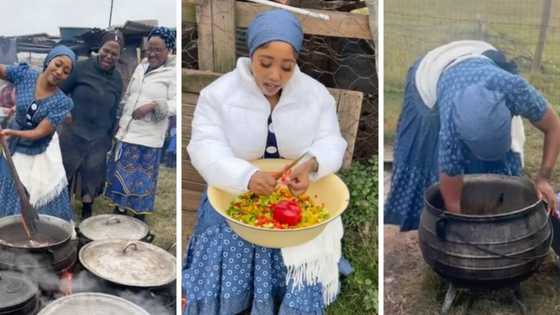 Xhosa makoti rocks Balenciaga shoes to do household chores in rural Eastern Cape