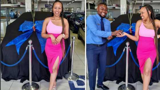 Lady who was tired of taking taxis finally buys new car 7 years later, peeps applaud her consistency