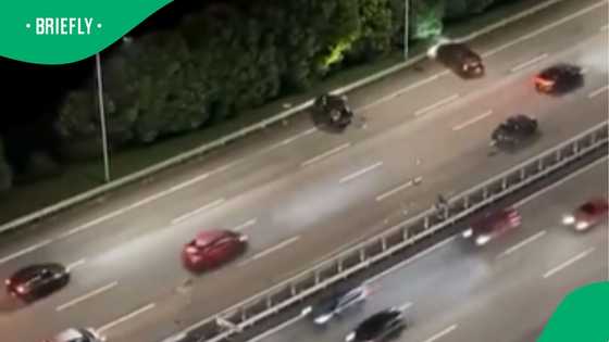 Car gets hit 3 times in horrifying highway crash that leaves viewers stunned