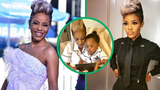 Zandie Khumalo-Gumede posts 2 sweet pictures of her son, talks about separation anxiety from him