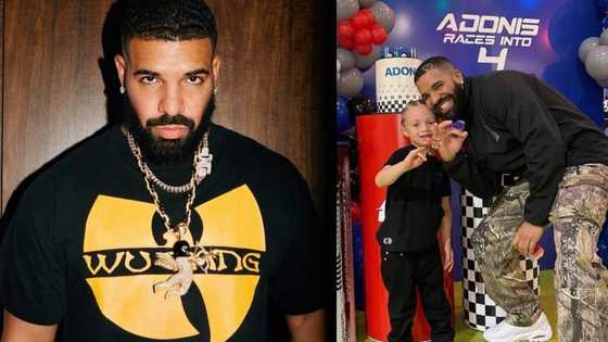 Drake throws race car themed birthday party for young son Adonis