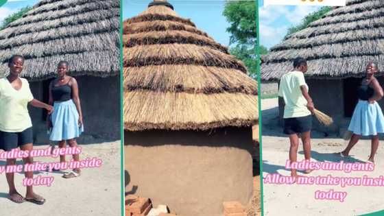 Ladies living in village show interior of thatched building in viral video