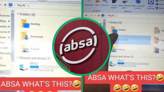 Absa ATM displaying computer screen in TikTok has SA thinking man could erase loans