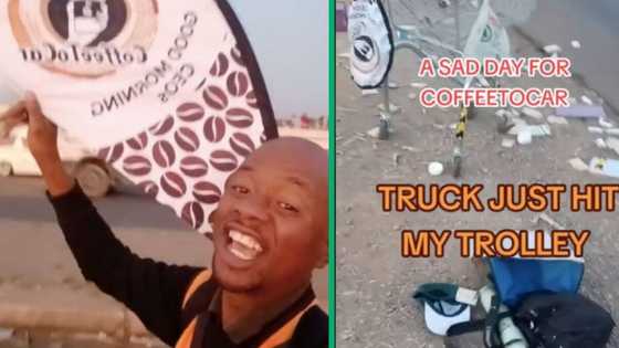 South Africans donate money and stock after truck destroys Tshwane coffee seller’s cart, TikTok video trends